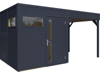 Bertilo Dřevěný domek na nářadí Cubus 2 Lounge, antracitová, 449 x 234 cm Bertilo Dřevěný domek na nářadí Cubus 2 Lounge, antracitová, 449 x 234 cm