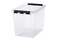 SmartStore Skladovací box Classic s víkem, transparentní, 25 x 34 x 27 cm, 13 l