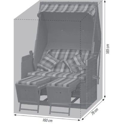 acamp Ochranný obal pro plážové koše do 160 x 79 x 165 cm