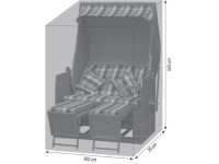 acamp Ochranný obal pro plážové koše do 160 x 79 x 165 cm