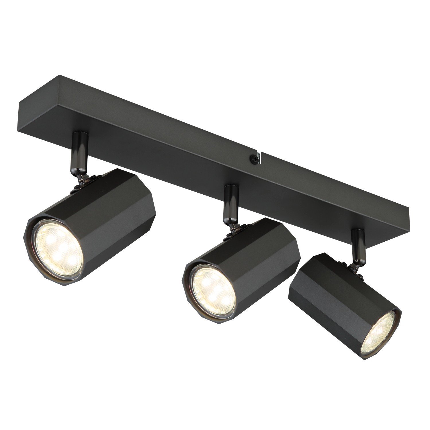 GLOBO Stropní 3bodové svítidlo JAMES, matná šedá, 39 x 6 x 14,5 cm