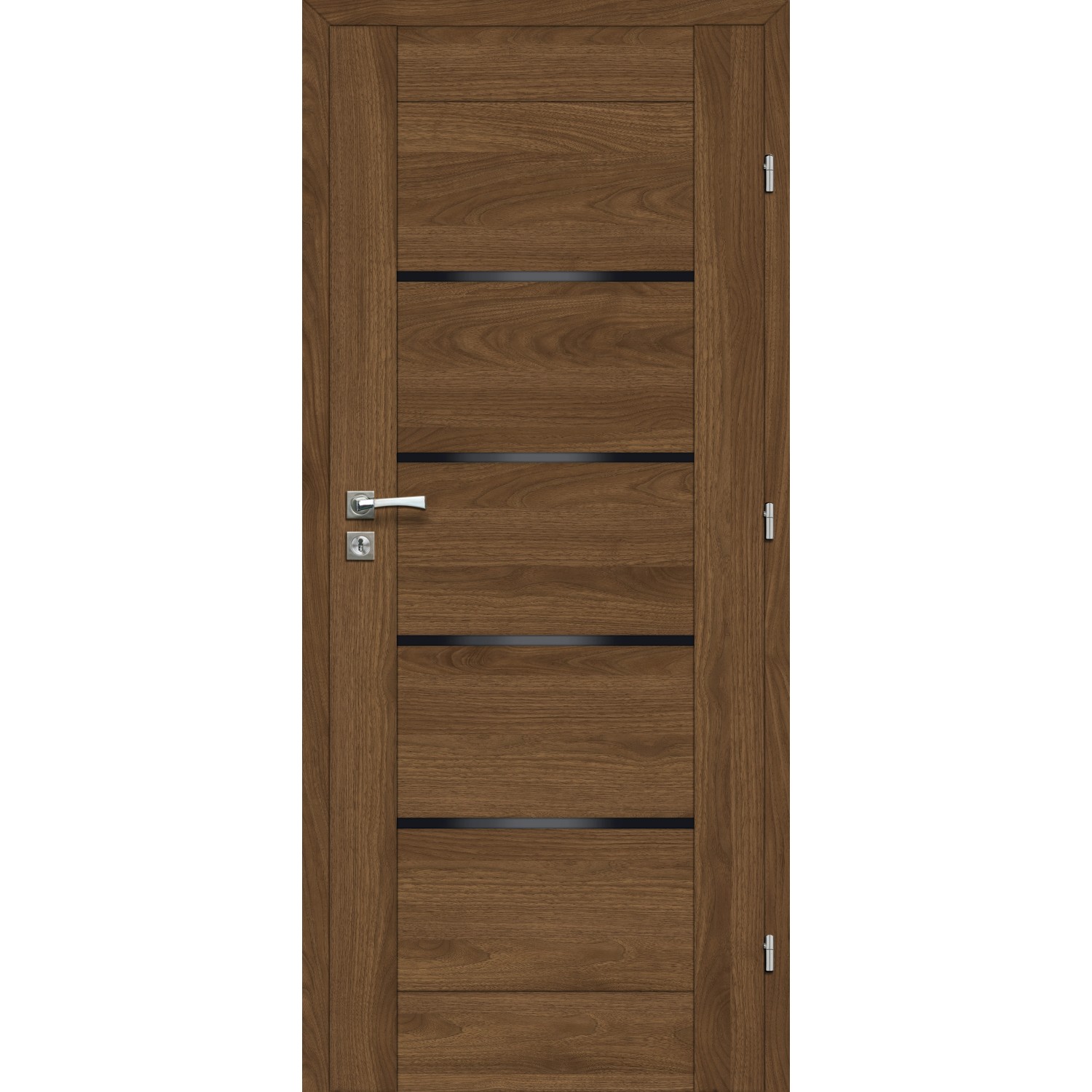 Voster Rámové falcové interiérové dveře VINCI 10 NERO 3D.f. ořech Palermo 70 P