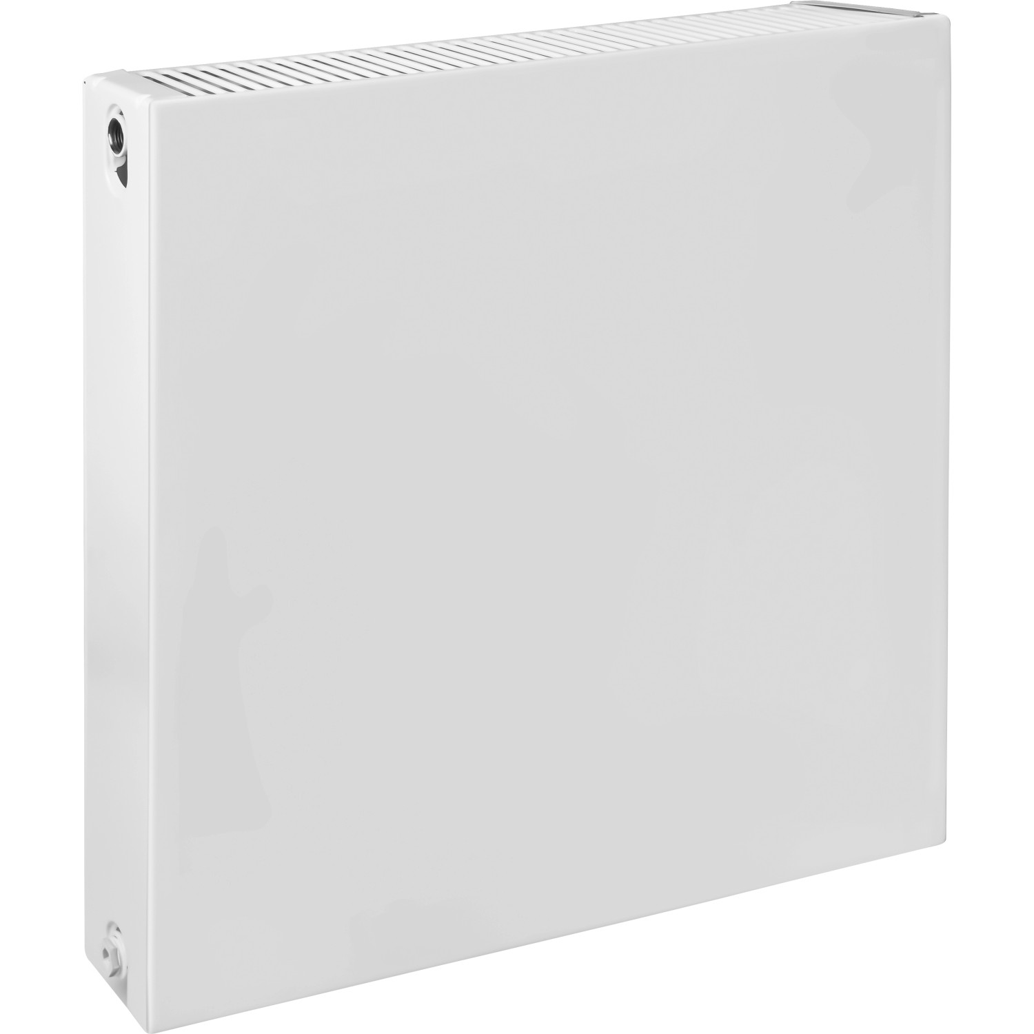 Deskový radiátor hladký, bílá, 60 x 60 cm