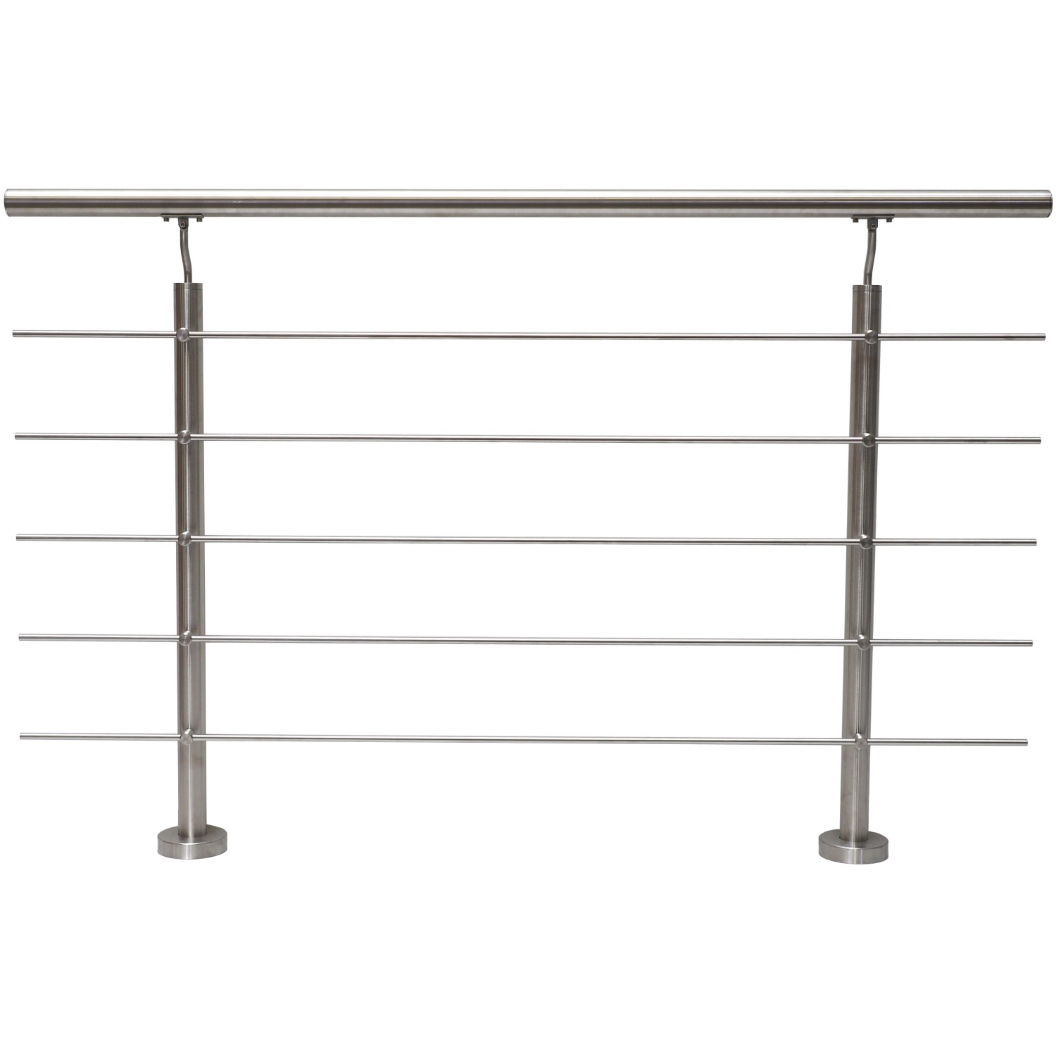 Dieda Sada zábradlí nerez, vodorovné kulaté tyče, horní montáž, 100 x 150 cm