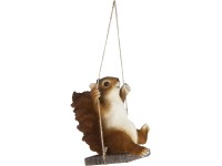 Dekorativní figurka veverky na houpačce 14 cm