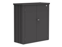 Biohort Zahradní skříň na terasu Romeo M tmavě šedá, 132 x 57 x 140 cm