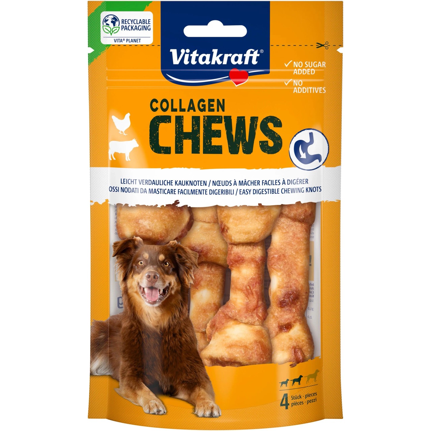 Vitakraft Pochoutka pro psy CHEWS Collagen uzel 80 g
