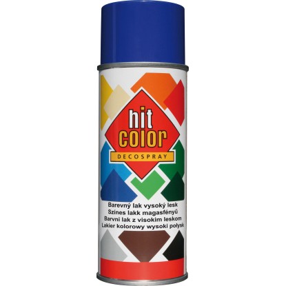hitcolor Dekorativní lak ve spreji vysoký lesk RAL 5002 ultramarínový 400 ml