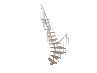 Minka STAIRS Lomené modulové schodiště Joker Turn buk/bílá, 304,2 cm