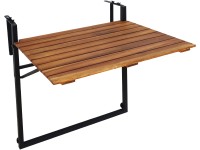 Balkonový závěsný skládací stůl Vinto, olejované akáciové dřevo, 60 x 57 x 43 cm