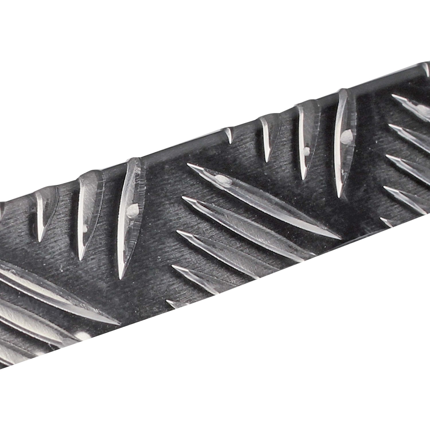 Arcansas Úhlový profil přírodní hliník ražba Check design 35 x 35 x 1,5 x 2000mm