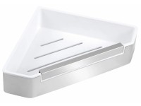 Novaservis Rohová sprchová polička Ferro Emotion se stěrkou, bílá/chrom