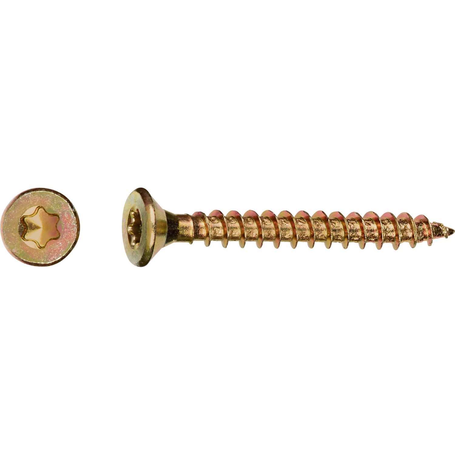 Uni vrut se zápustnou hlavou TX20 plný závit žlutě pozink. 4x35 mm, 200 ks