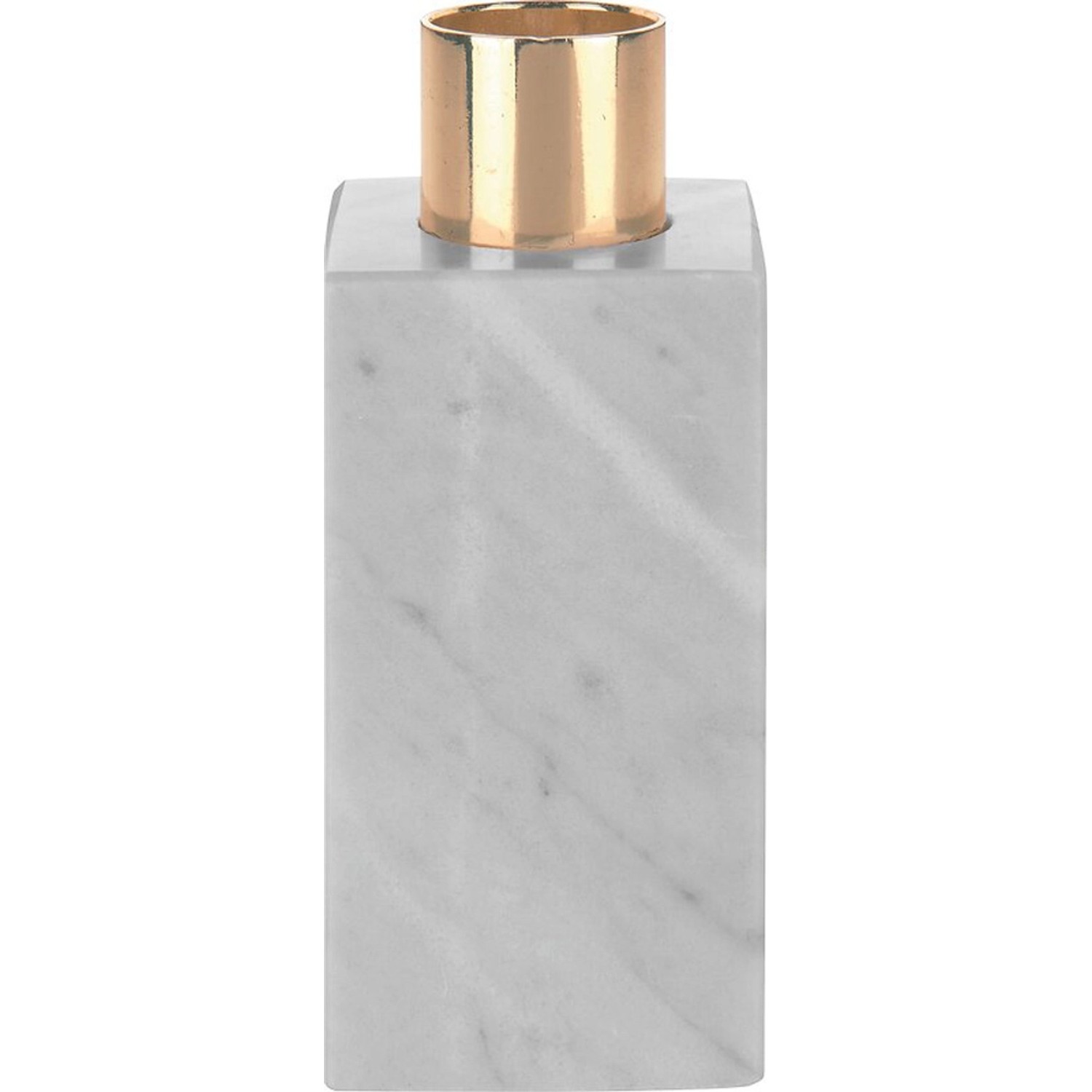 Svícen Modern Antique, mramor, bílý, 10 x 4 x 4 cm