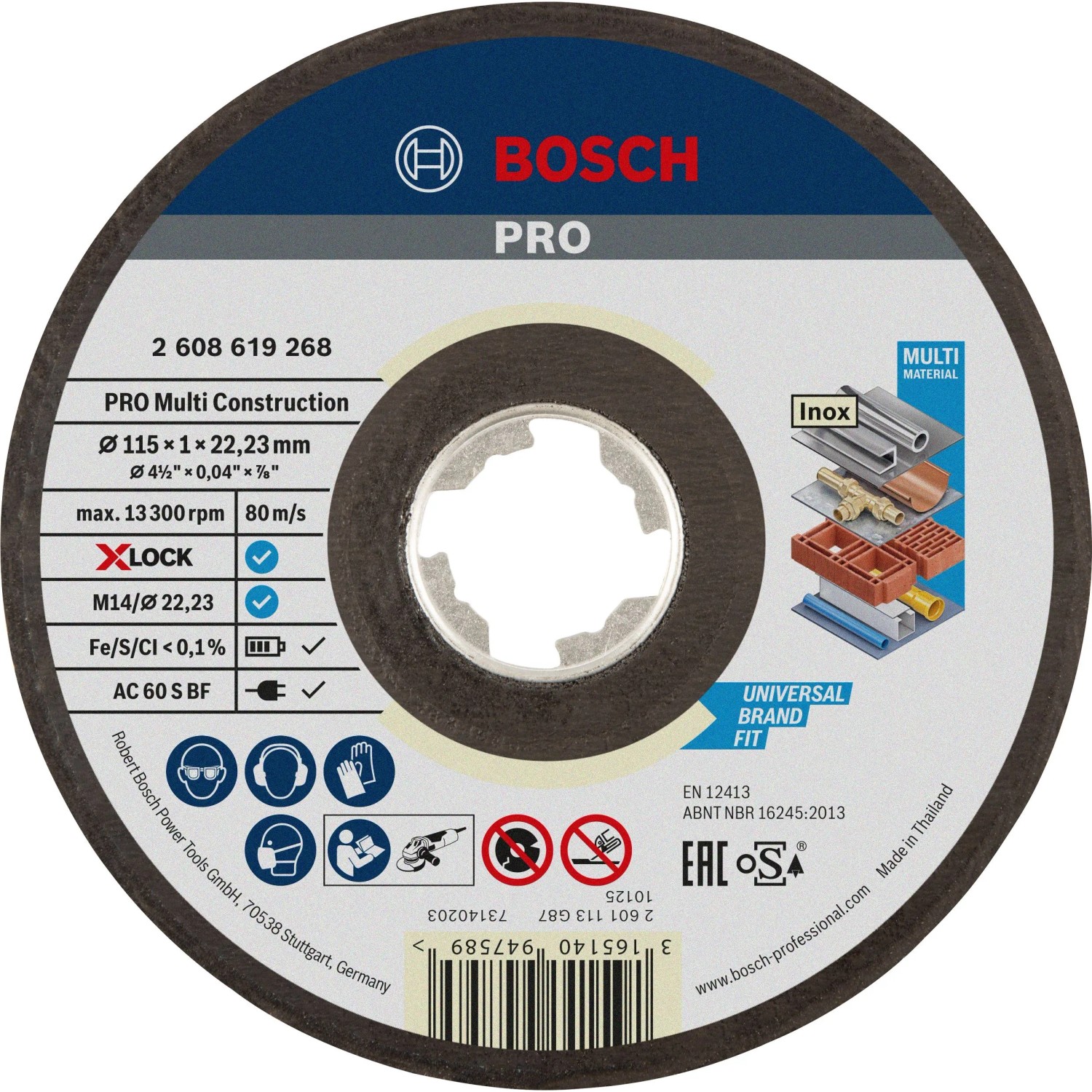 Kotouč řezný Bosch Multi Construction X-LOCK 115×1 mm
