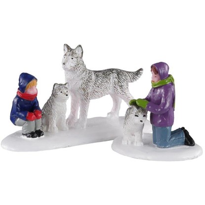 Lemax Vánoční figurky Future Sled Dogs, 2 ks