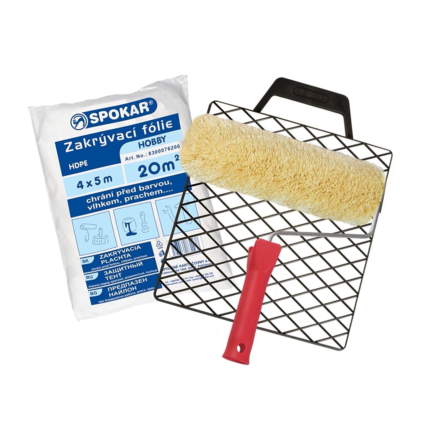 Spokar Souprava Plyš žlutozelený 240 mm + folie