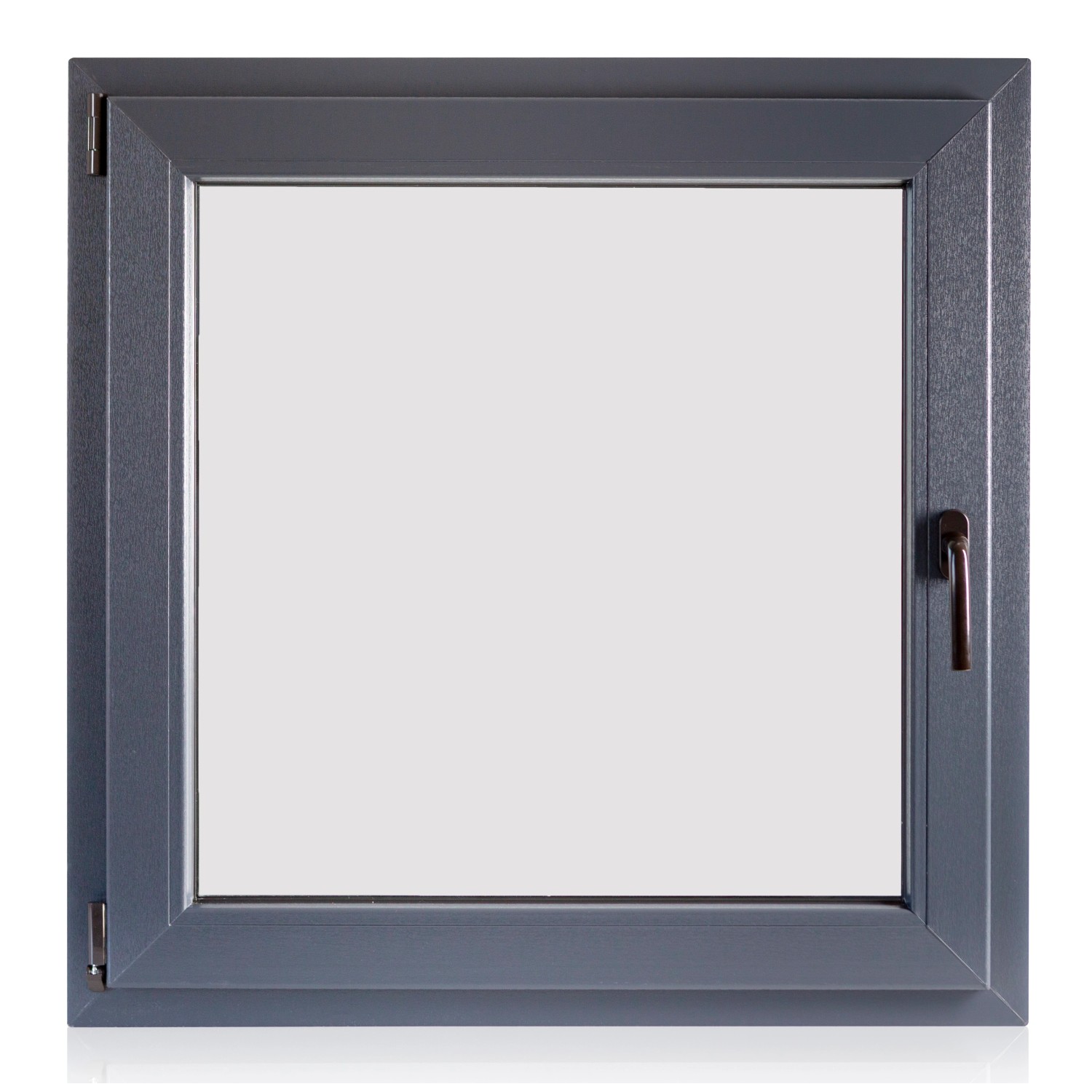 TeraGlass Okno plastové 4-komorové, 2-sklo, antracit, 600 x 900 x 60 mm, L