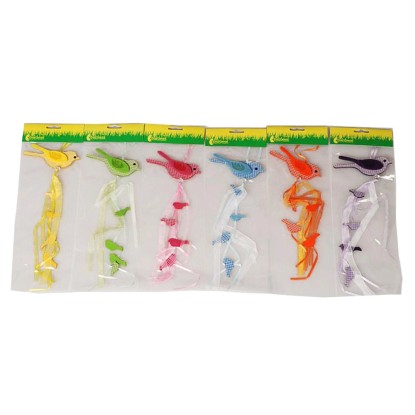 EverGreen Závěsná dekorace ptáček, různé barvy, 12 cm, 1 ks