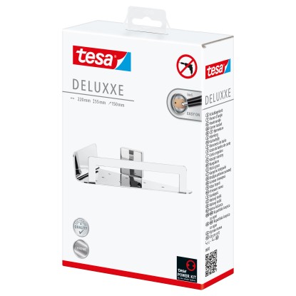 tesa Rohová sprchová polička Deluxxe chrom