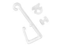 Gardinia Záclonový háček s jezdcem transparentní, 10 ks Gardinia Záclonový háček s jezdcem transparentní, 10 ks