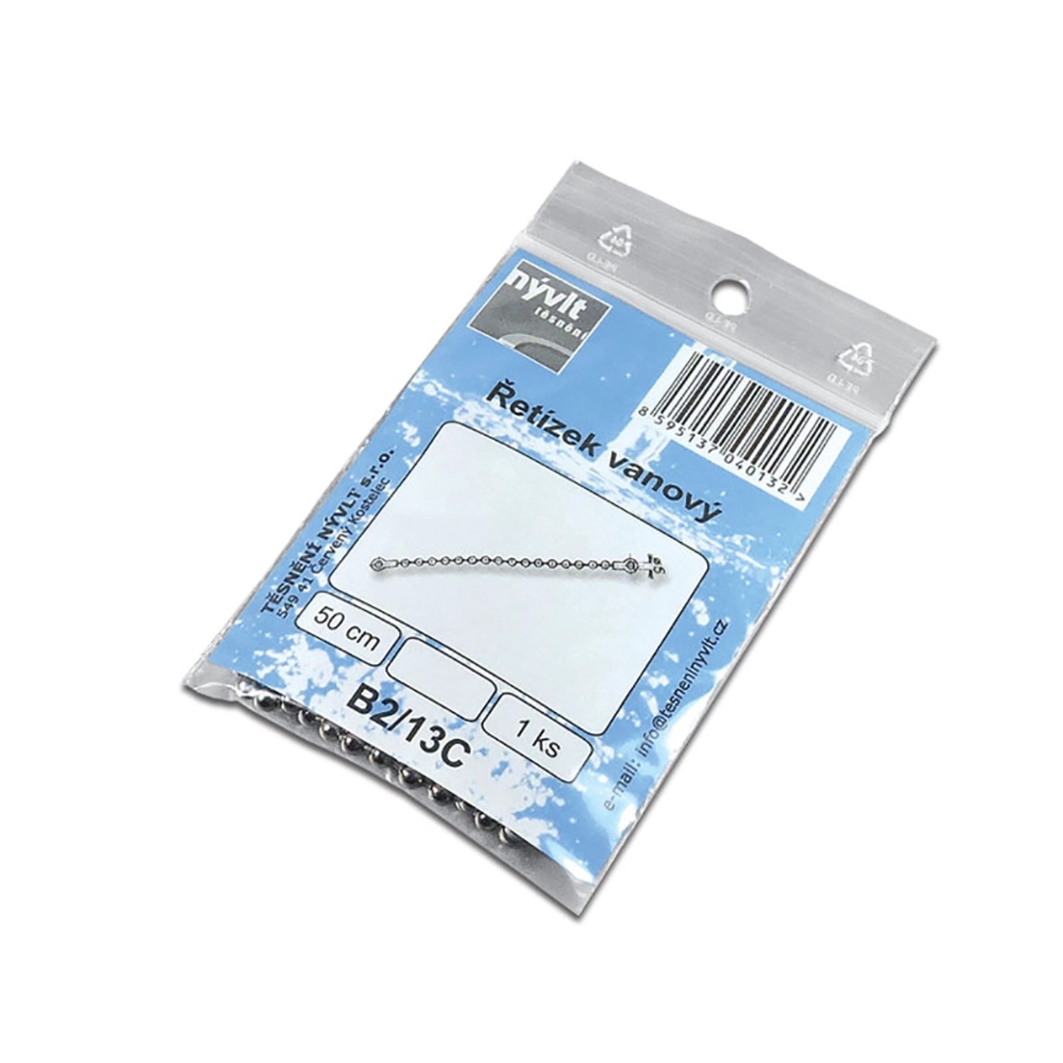 Náhradní řetízek k zátkám pro umyvadlo 50 cm