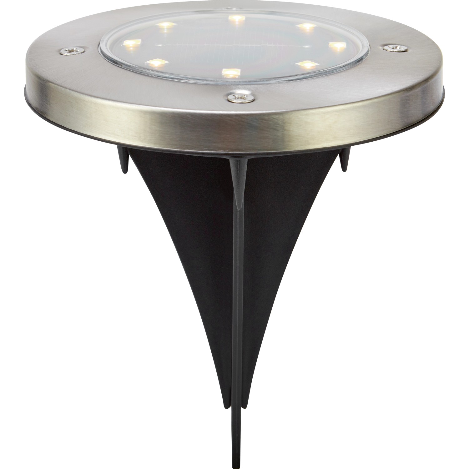 Solární zápustné LED svítidlo do země Faenza, IP44, pr. 11,5 cm, 3 ks