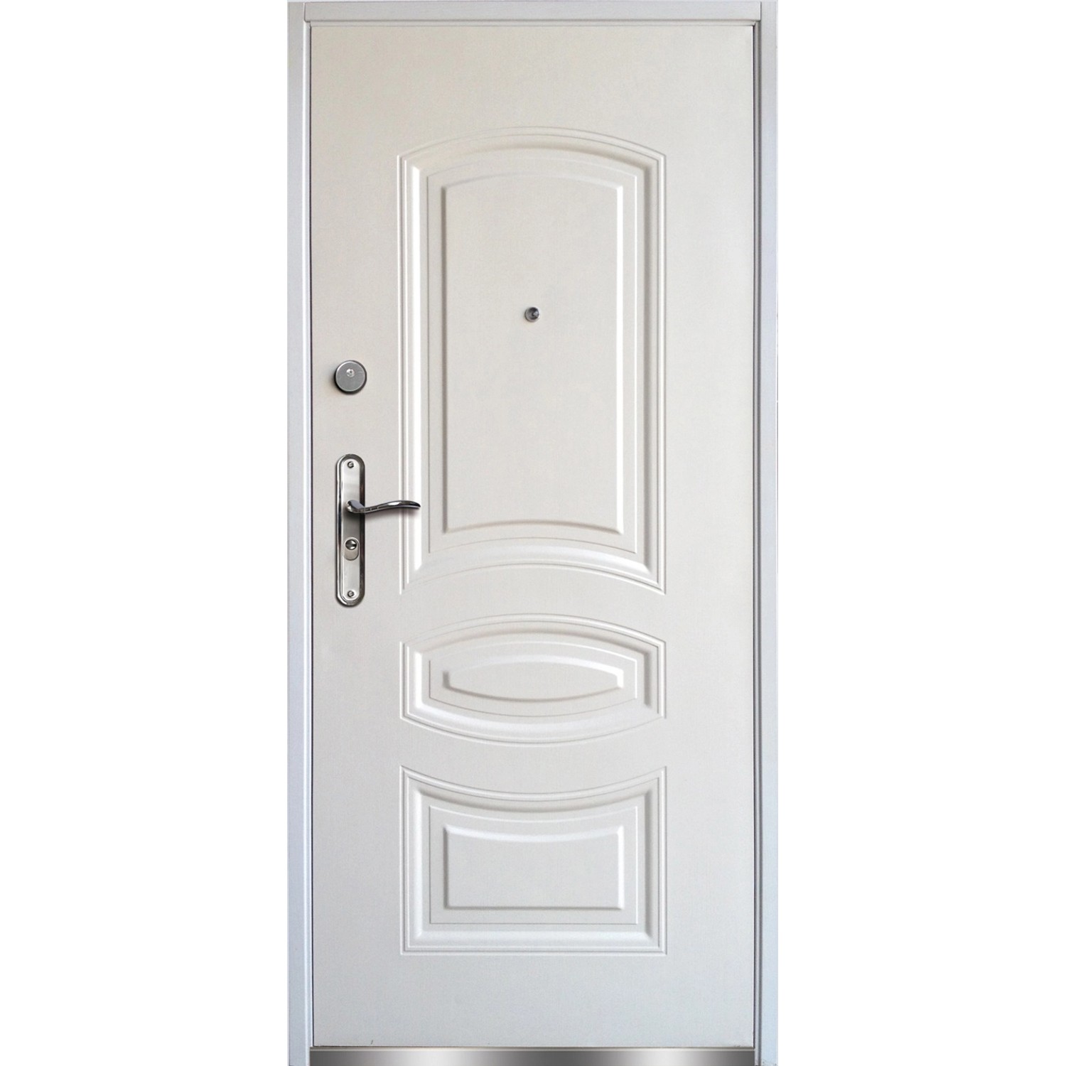 O.K. Doors Venkovní ocelové vchodové dveře RA13-02, bílé, 90 P