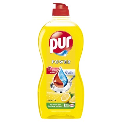 Pur Prostředek na ruční mytí nádobí Power Lemon, 450 ml
