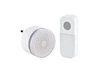 SOLIGHT Bezdrátový domovní zvonek mini 1L77 do zásuvky, learn. code, 180m, bílá