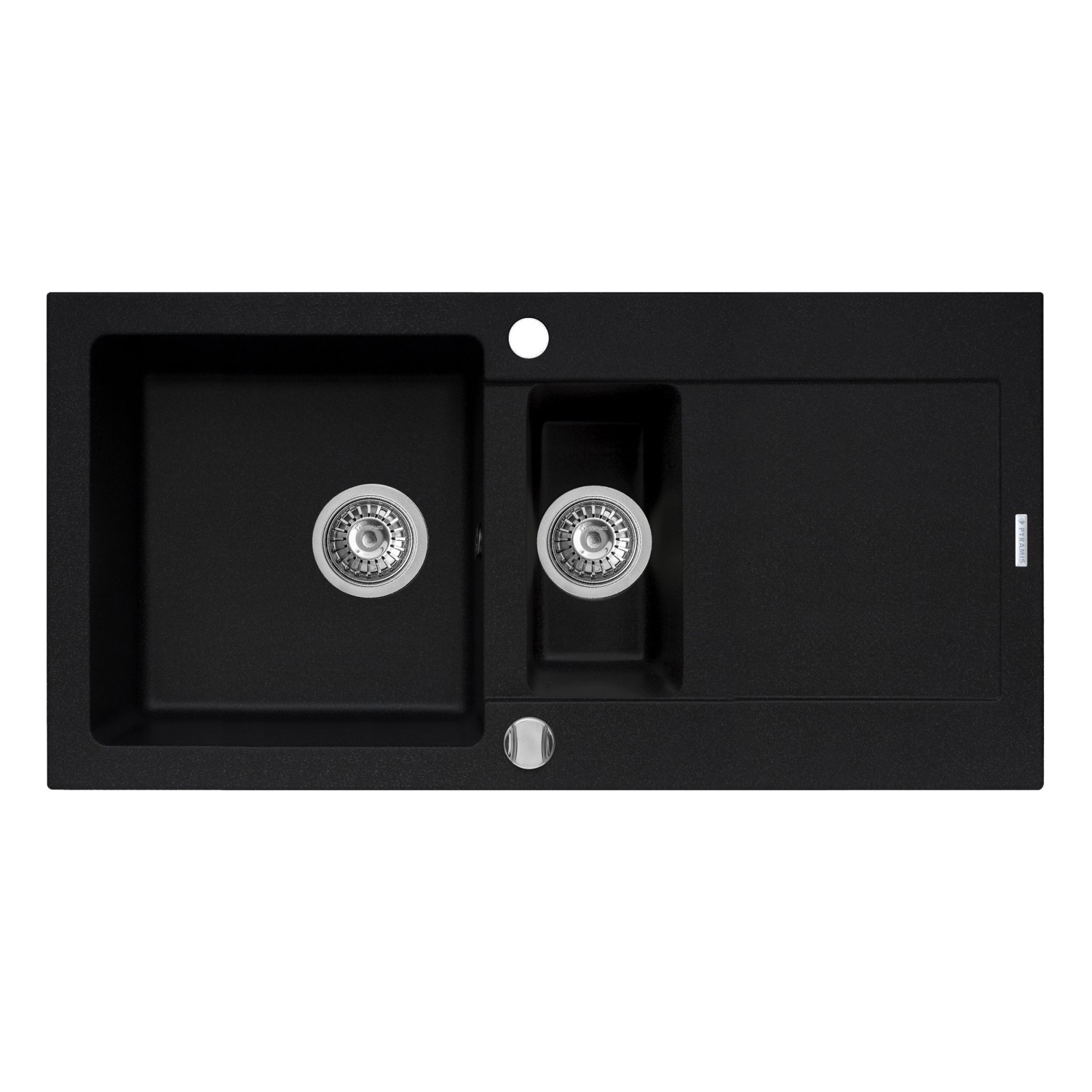 Pyramis Granitový dřez s odkapávačem Mido 1 1/2B 1D, volcano, 100 x 50 cm