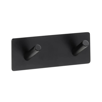Bemeta Samolepicí věšák EASY MAT se 2 háčky černý 115 x 45 x 38 mm