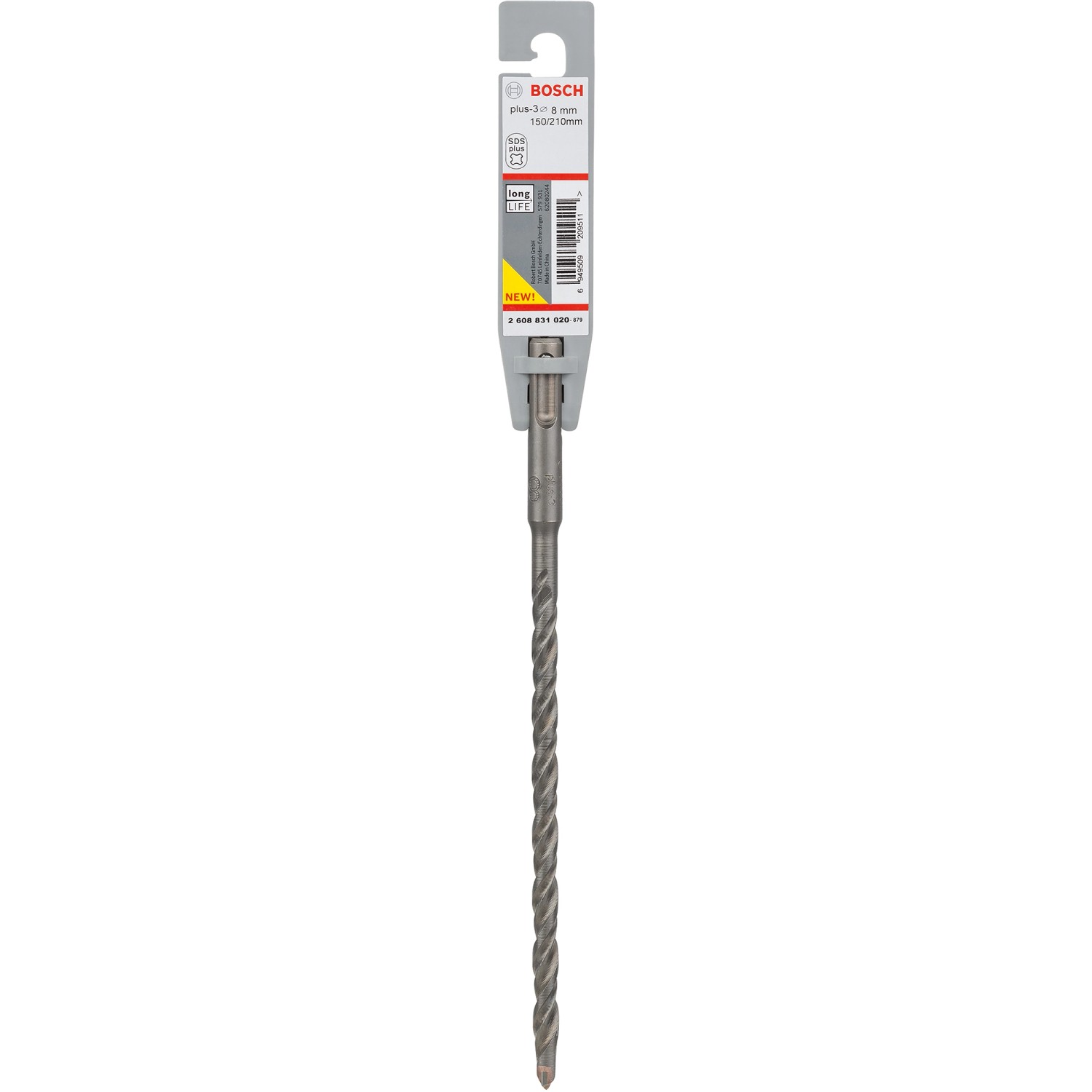 Bosch Spirálový vrták pro vrtací kladiva SDS Plus-3, 8 x 150 x 210 mm