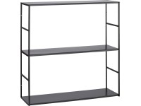 Kovový regál Pinnock černý matný, 60 x 60 x 20 cm