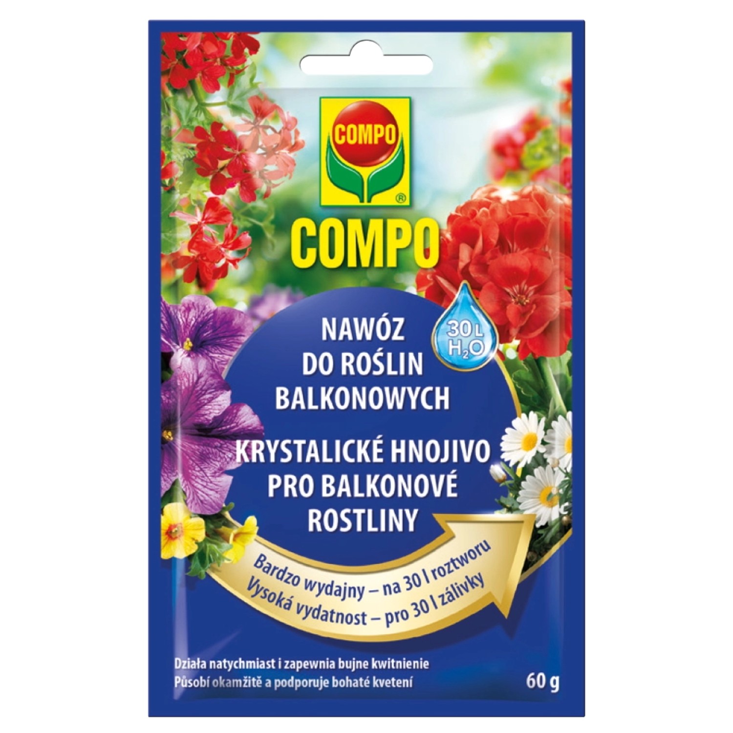COMPO Krystalické hnojivo pro balkonové rostliny 60 g