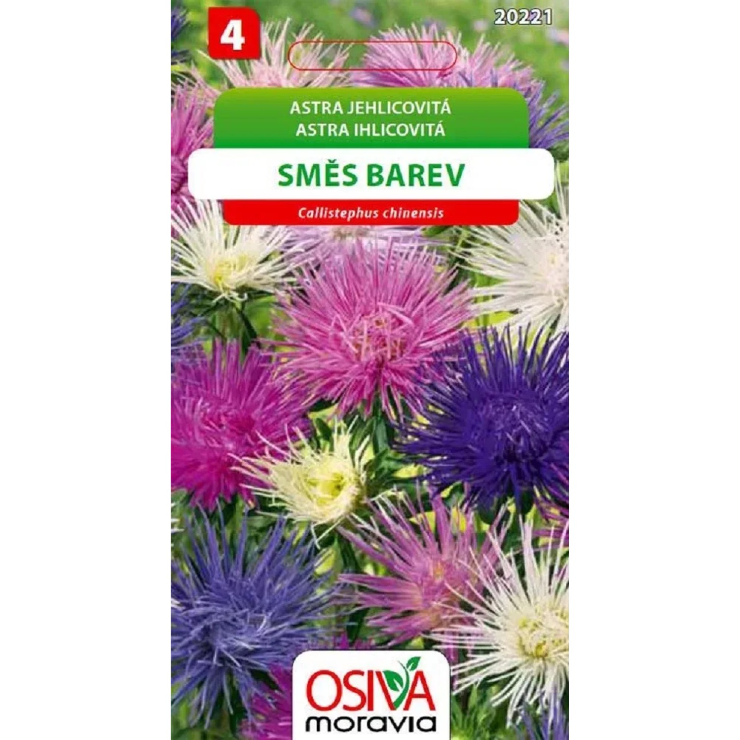 Semínka Astra jehlicovitá Směs barev (Callistephus chinensis)