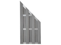 GroJa Hotový plot bez sloupků, šedá/hliník, 84,3 x 180/90 cm