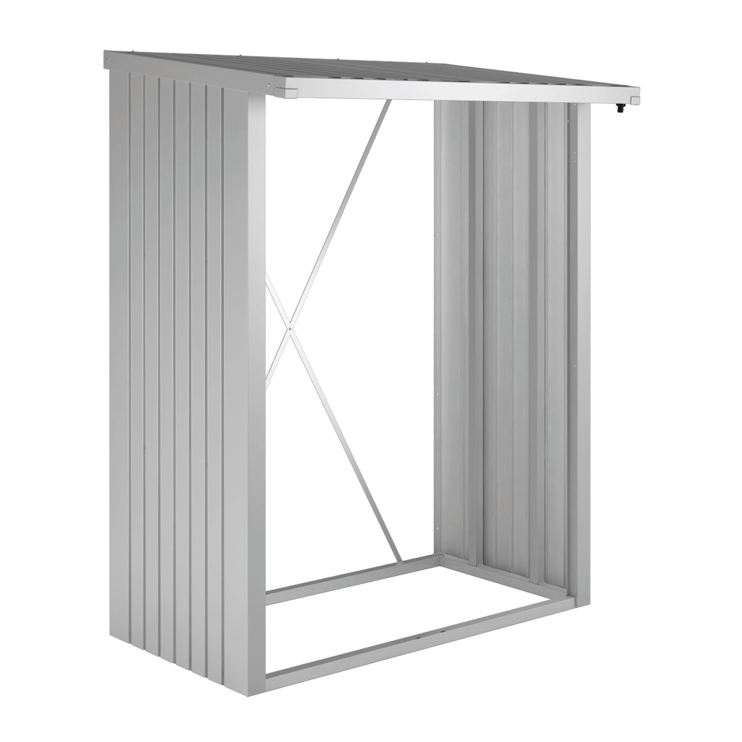 Biohort Stojan na dřevo WoodStock 150 stříbrný, 157 x 102 x 199 cm