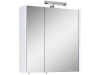 Maximus Zrcadlová skříňka Cheese s LED osvětlením, 2 dvířka, bílá, 60 cm