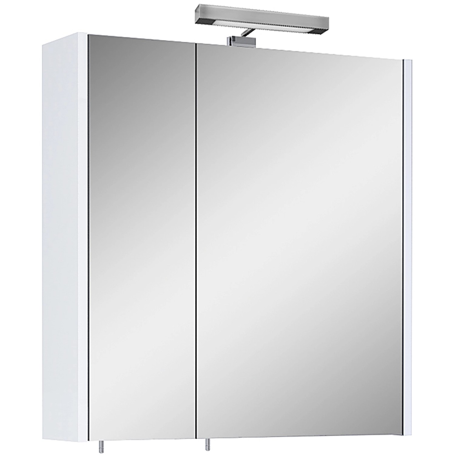 Maximus Zrcadlová skříňka Cheese s LED osvětlením, 2 dvířka, bílá, 60 cm