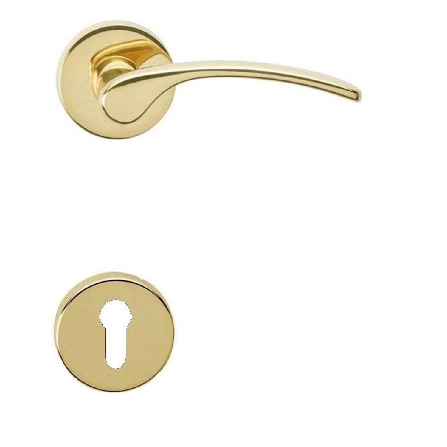 Cobra Rozetové dveřní kování LAURA-R PZ, lesklá mosaz