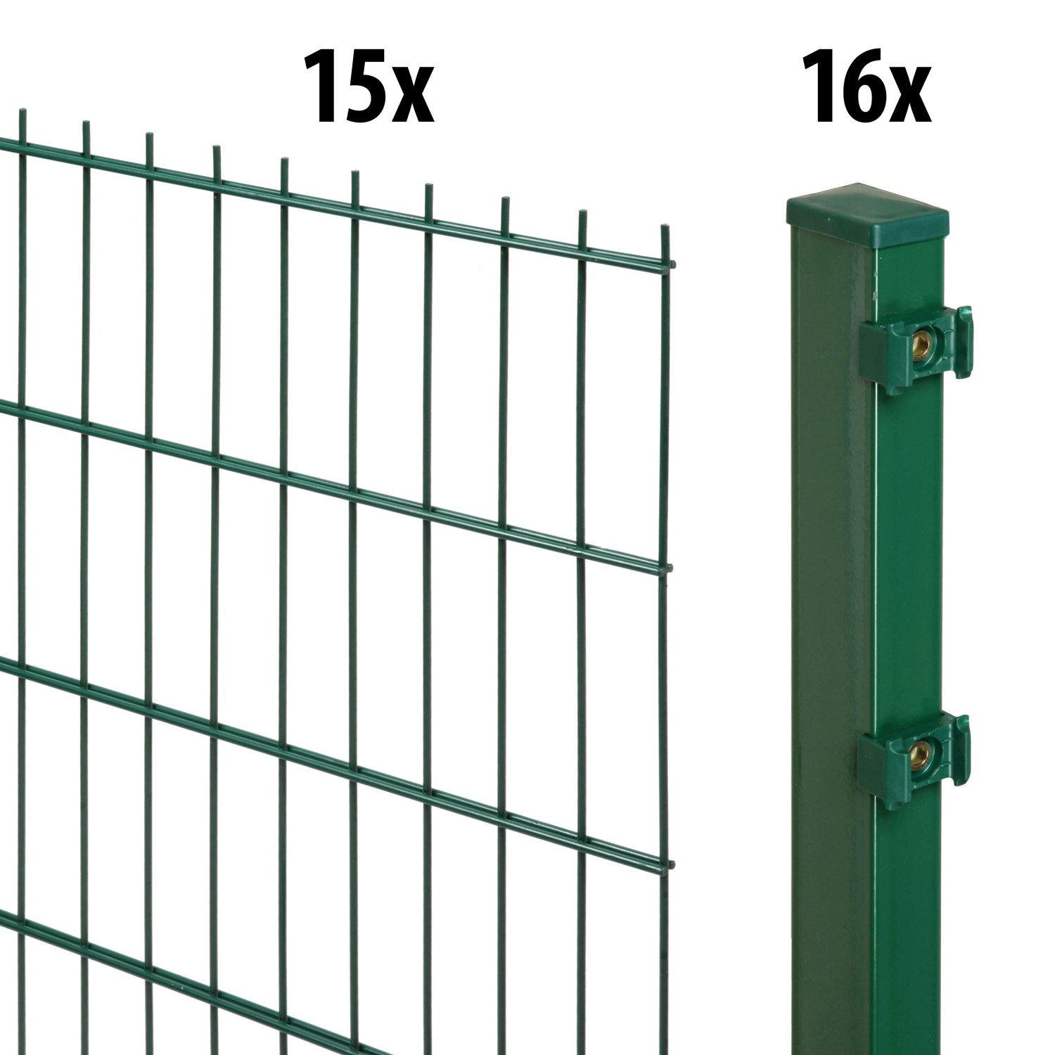 Floraworld Kompletní plotový set 2prut. sl.6×4 zabet., zelená, 103 cm, 30 m