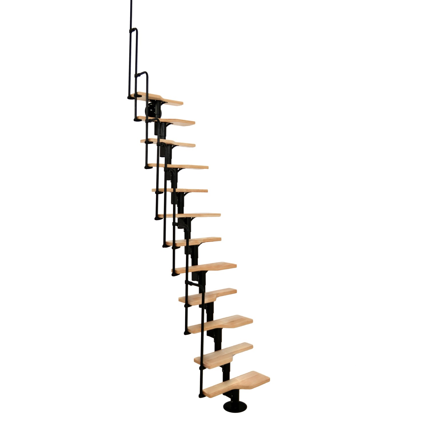 Minka STAIRS modulové schodiště Twister buk/černá, 293,8 cm
