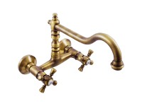 Slezák-Rav Nástěnná kohoutková dřezová baterie MK302.0/2SM mosaz