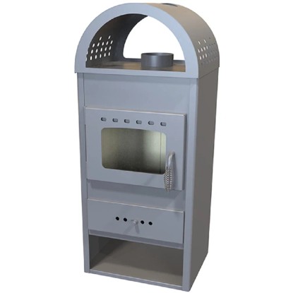 Energetický štítek pro kamna, energetická třída A, topný výkon 6,5 kW.