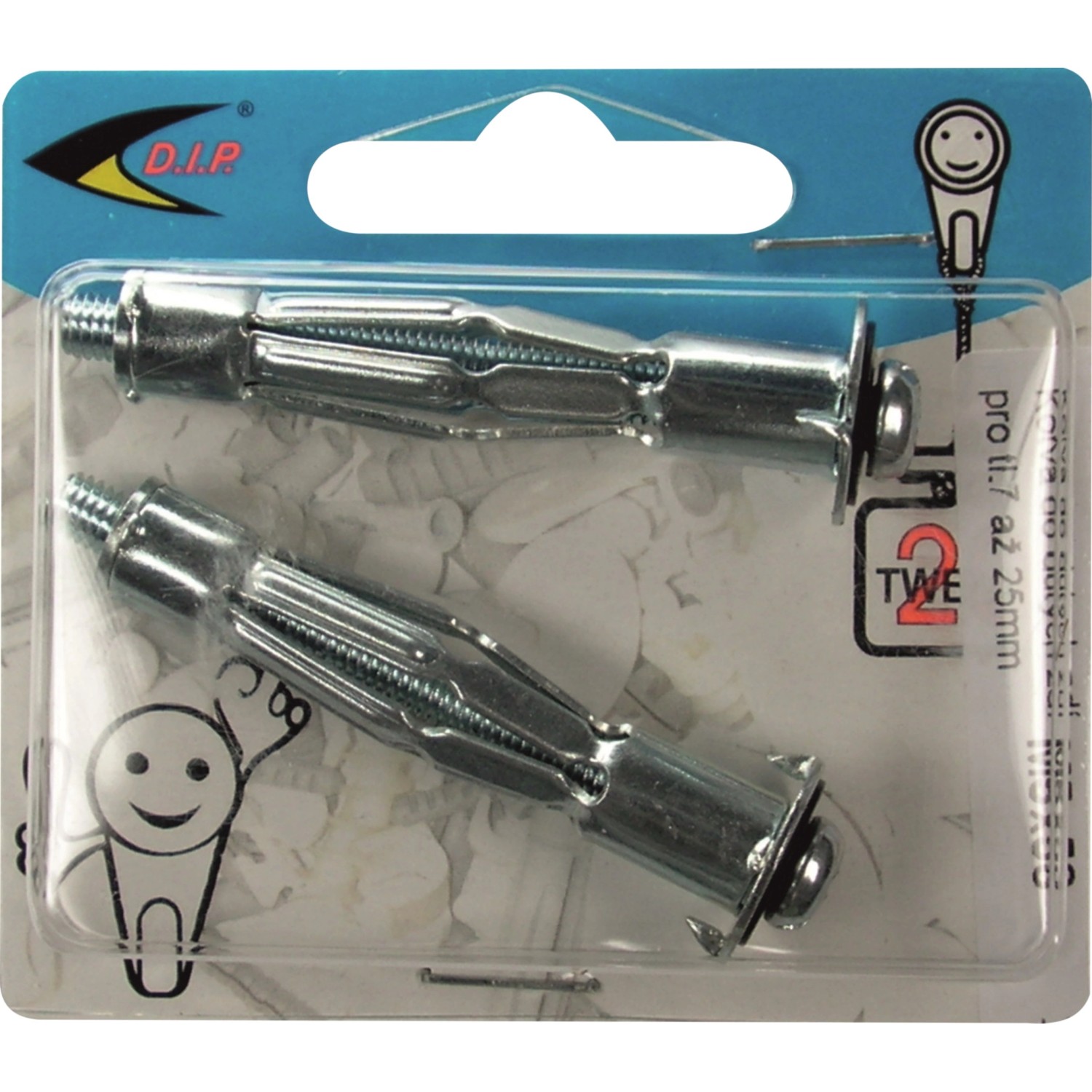 D.I.P. Plechová kotva M 5 x 58/16 mm, 2 ks