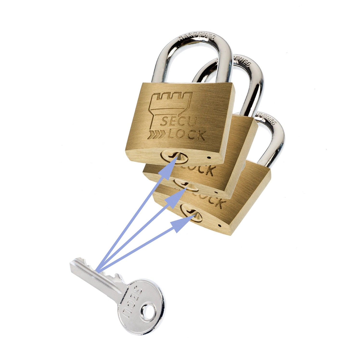 Burg Wächter Visací zámek Set Trio 400 40 SB