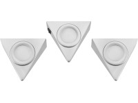 LED bodové podhledové svítidlo, 3 W, 150 lm, stříbrné, 3 ks, 4 x 12 x 12 cm