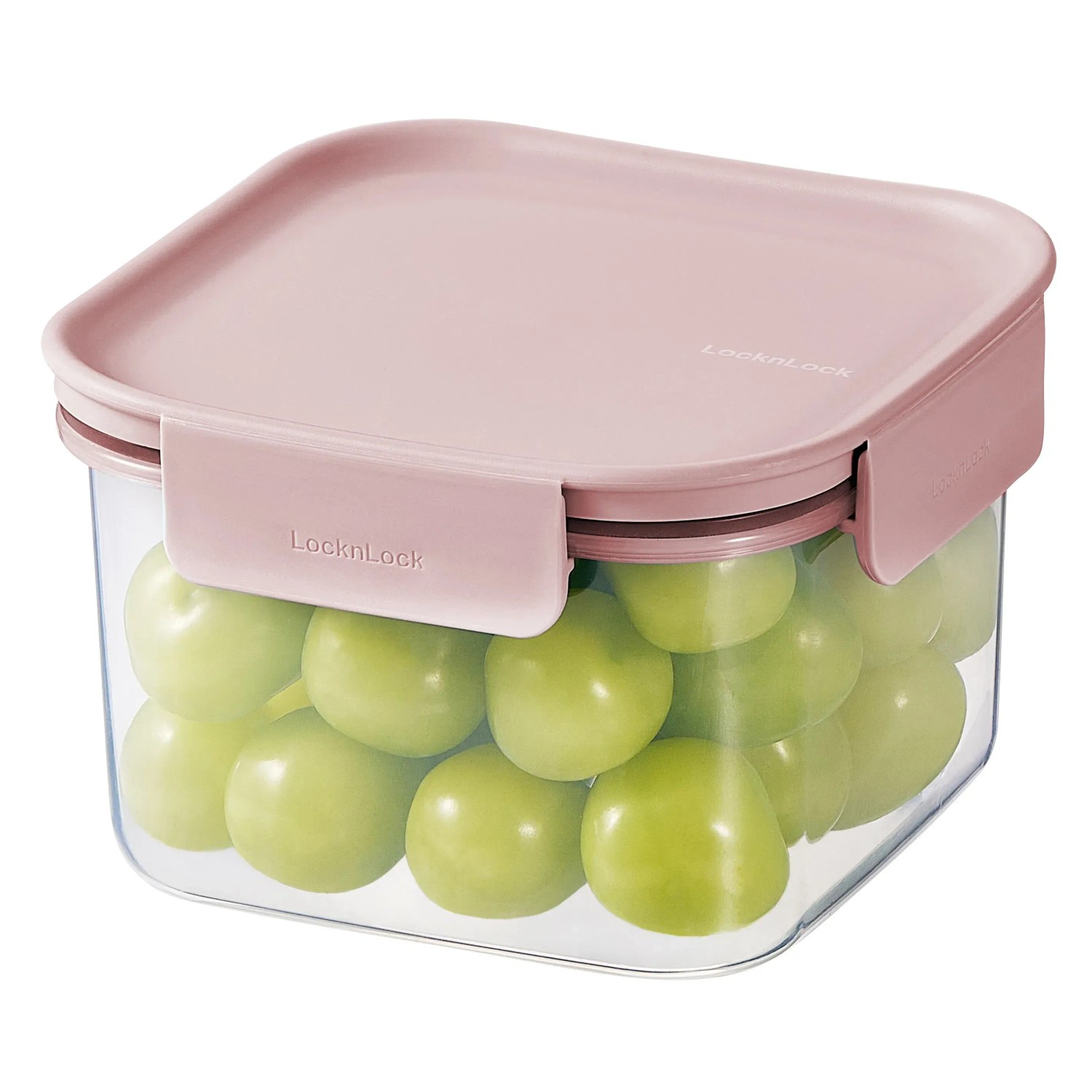 LocknLock Dóza na potraviny Classic Plus, růžová, 14 x 14 x 8,8 cm, 860 ml