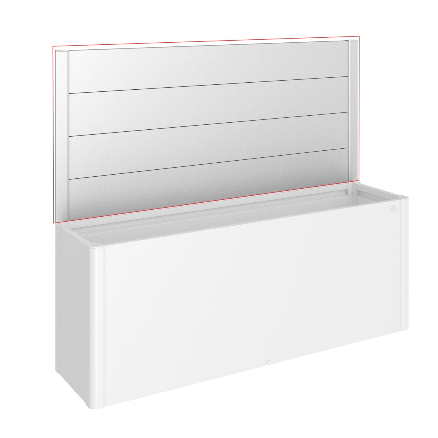 Biohort Zástěna pro záhony vyvýš. bez skla pro stranu 4 m stříbrná